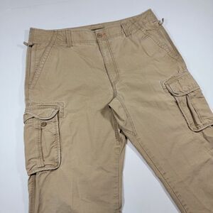 L.L Bean Men's Outdoor Cargo Pants NATURAL FIT Size 38x32 Beige Cotton